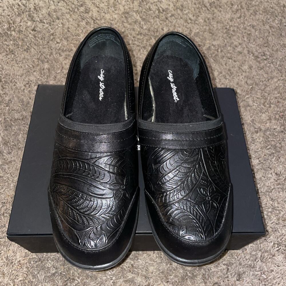 Easy Street Women's Black Clog Shoes Sz 10W Great on Your Feet Work Shoe